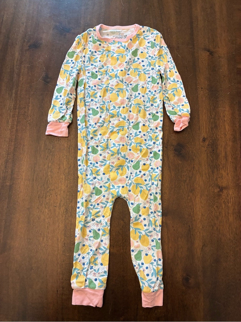 Magnetic Me Citrus Bloom Modal Footie 9-12 Months Pajamas Sleeper Lemon